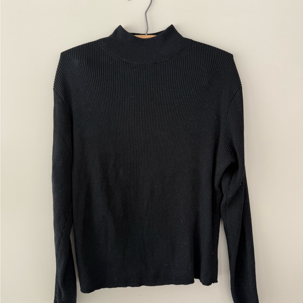 Vintage Coldwater Creek silk cotton mock neck sweater